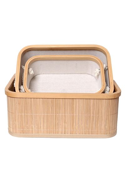 English Home 3er Set Korb Aufbewahrungsbox Rechteckig, 40x30x16 cm, 36x26x14 cm, 30x20x12 cm
