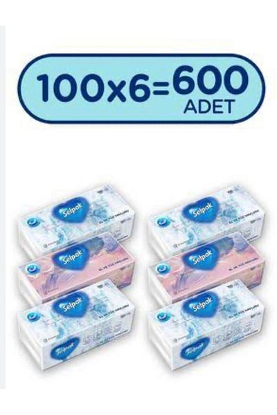 Selpak Hand and Face Towel 100 Pieces 6X100 (600 Sheets)
