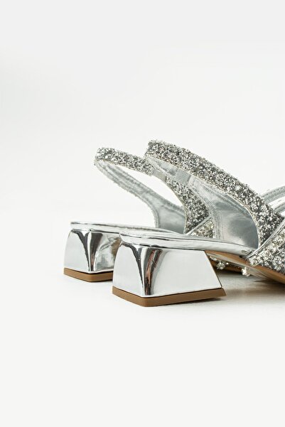 DUXAL SHOES kadın taşlı şık babet-topuklu ayakkabı-LİNDA