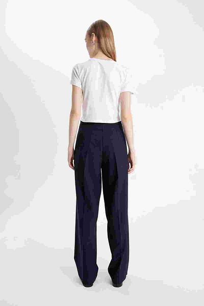 DeFacto Wide Leg Normal Waist Standard Length Trousers D4356Ax24Au