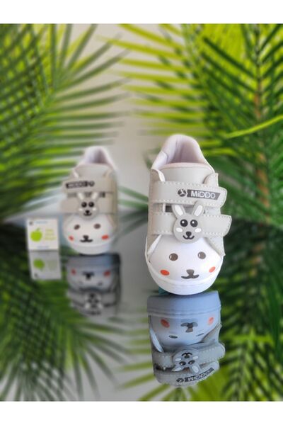 elma bebe Ortopedik İlkadım Cırt Cırtlı Hafif Rahat Yumuşak Esnek Unisex Çocuk Sneaker Spor Ayakkabı