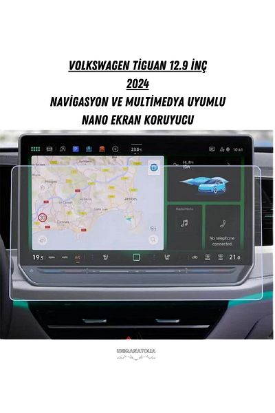 UniqAnatolia Volkswagen Tiguan 12.9 Inch 2024 Multimedia Compatible Nano Screen Protector