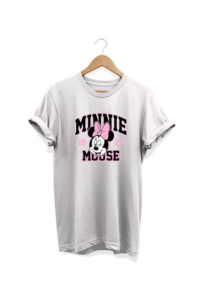 remonz Μπλουζάκι Minnie Printed Oversize Crew Neck 100% Cotton Plus Size T-shirt