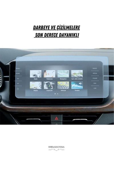 UniqAnatolia Skoda Kamiq 8.25 Inch Multimedia Compatible Makeup Case 2024 Nano Screen Protector