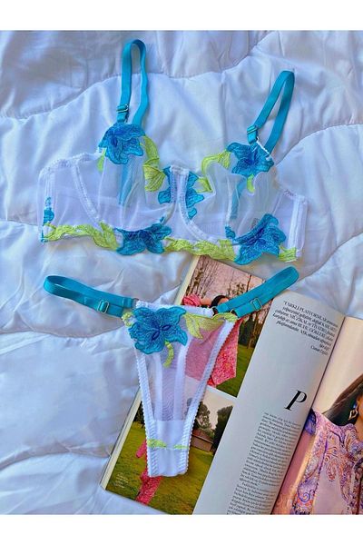 BLUE AVCI LINGERIE Σετ σουτιέν και εσώρουχα Lotus Guipure