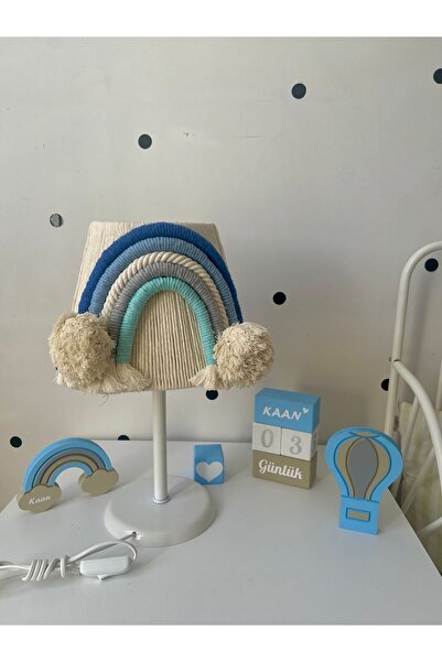 mogokids Bebek çocuk odası el yapımı makrome abajur modeli