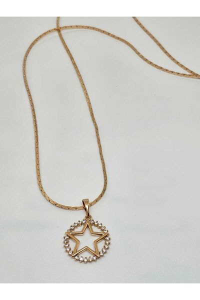 XUPING JEWELRY Vip Seri Zirkon Taşlı Yıldız Model Çelik Kadın Kolye