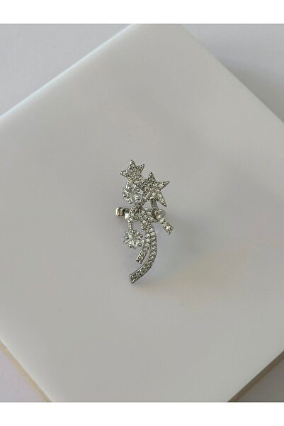 ADORN JEWELRY Çoklu Yıldız Detaylı Zirkon Taşlı Earcuff