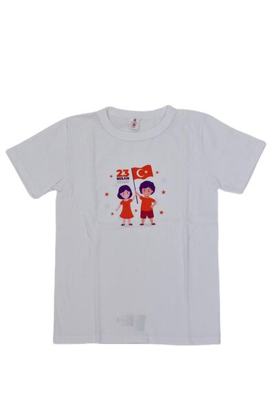 BAGLAN Kadı Sıfır Yaka 23 Nisan Baskılı Tişört T-O07101151