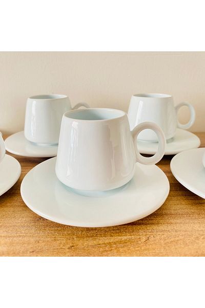 Nokta Domestic Production - Set of 6 12Pcs Elite Series Turkish Coffee Cups, Fine Mouth, High Quality
