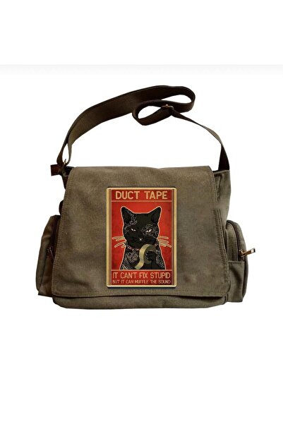 DENİKK Поштова сумка з принтом - регульований ремінь і кишені на блискавці