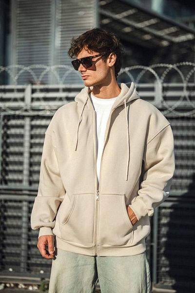 İLKCET MODA Φούτερ Unisex Oversize με κουκούλα