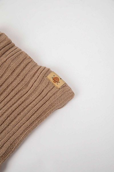 DeFacto Fleece Lined Neck Collar Beanie for Baby Boy - Set of 2 C8488A524Wn