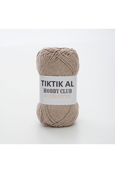 TıkTık AL Sütlü Kahve Amigurumi Ve Punch (panç) Ipi %100 Pamuk Natürel Koton