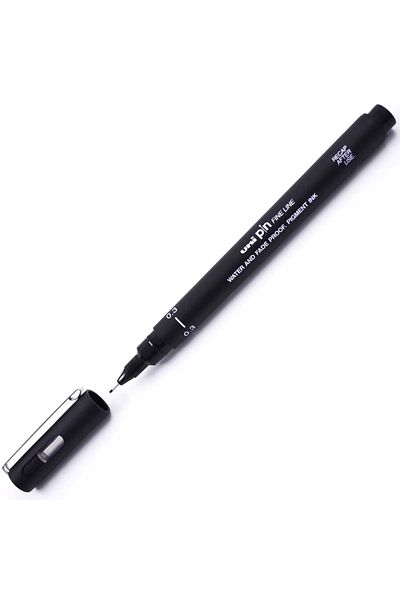 Uni Black Technical Drawing Pen - Fine Line, 0.3 mm Ball Pin