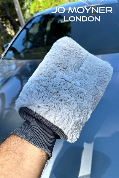 Jo Moyner Oto Yıkama Eldiveni Astarlı Araç Temizleme Mikrofiber Araba Cila El...