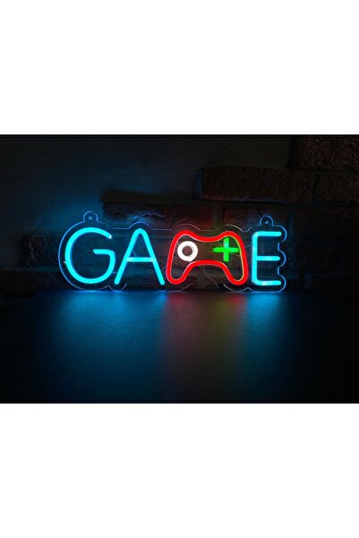 Neonite 'GAME' Işıklı Neon Led Dekoratif Duvar Yazısı Tabelası (41X13CM)