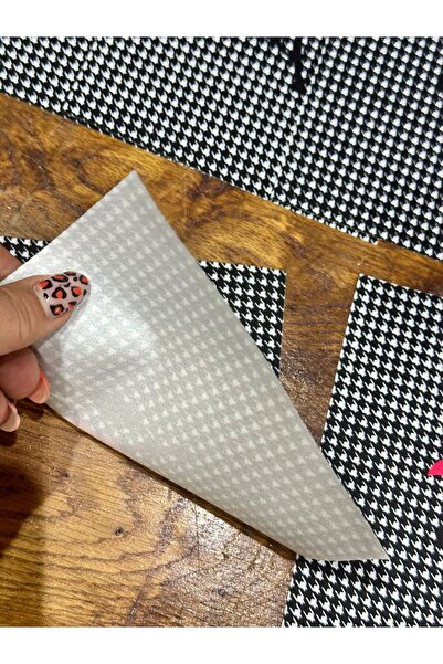 Gönülden Tasarım 6-Piece Stain-Free Floral Plaid Napkin - Brown Presentation, 18X16 cm Black