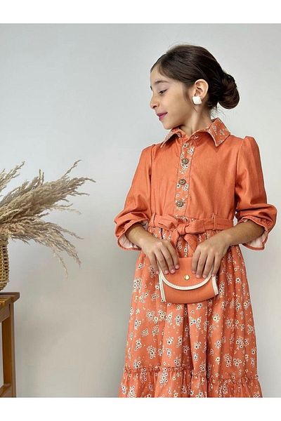 Cherrys Bebek Rochie Mini cu Motiv Floral Pentru Fata