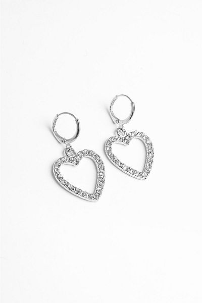 EUROMODA Heart Patterned Necklace and Earring Set
