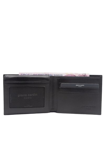 Pierre Cardin Men's Wallet 2060A55 - Black Analine Leather