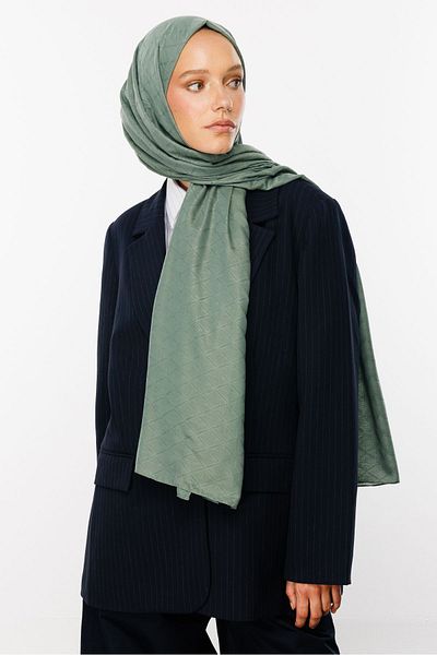Mooncorn Σάλι Bamboo Jacquard - Κιτρινοπράσινο