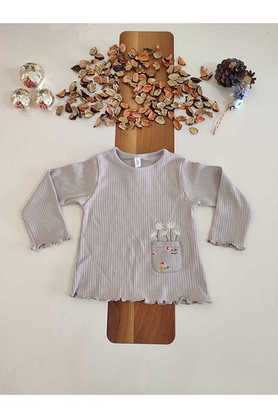My Bella Floral Printed Leggings and Pocketed 2 Thread Top and Bottom Seasonal Set for Girl - Skinny Fit