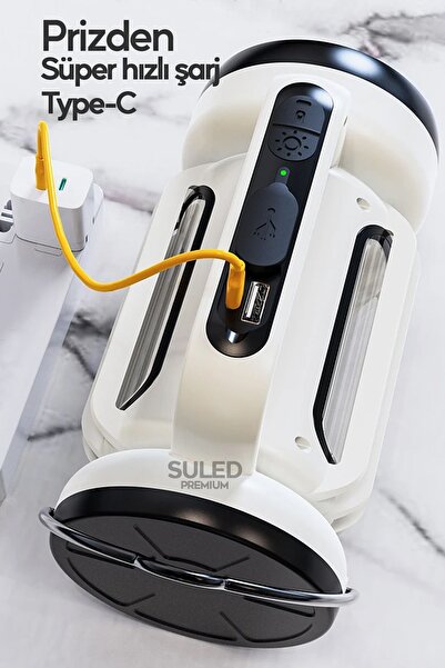 SULED Outdoor Pro2 Işıldak Profesyonel Kamp Lambası ve Fener Şarjlı USB Powerbank Özellikli