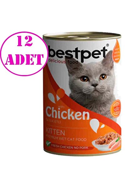 Bestpet Tavuklu Yavru Kedi Konservesi 400gr 12 Ad