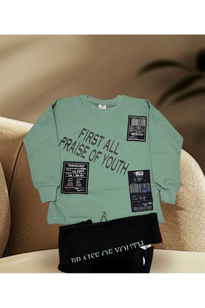 Lunays Green Colored Praise of Youth Printed Girl's Sweet Registered Set