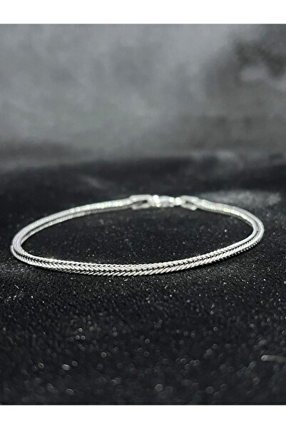 ADA LİFE GÜMÜŞ 925 Ayar Gümüş 2,5-3 Mm Tilki Kuyruğu Erkek Bileklik (ÖZEL KUTULU)