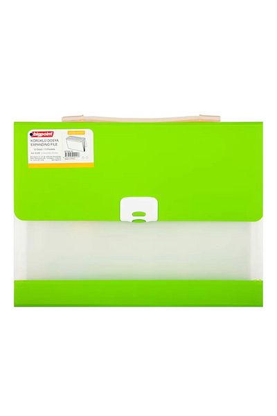 Bigpoint سلسلة Green Lolly - مجلد مقاس A4 مزود بـ 13 جيبًا وقفلًا