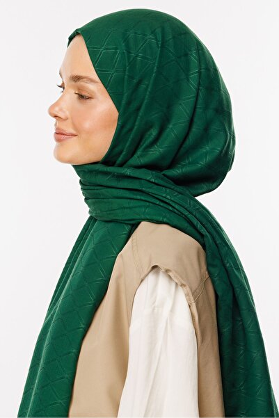 Mooncorn Bamboo Green Jacquard Shawl