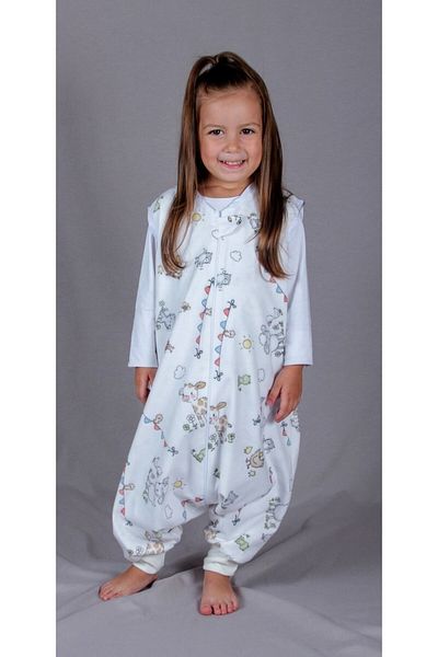 DİDABABY Winter Sleeveless (21-24 DEGREE ROOM TEMPERATURE) 100% Cotton Flannel Farm Patterned Sleeping Bag