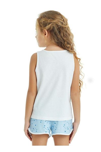Blackspade 50818 White Modal Thick Strap Girls' Shorts Set