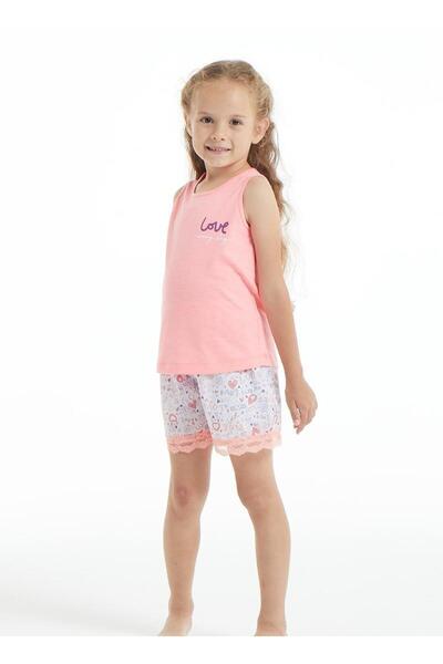 Blackspade 50812 Neon Pink Cotton Thick Strap Girls' Shorts Set