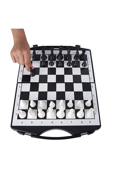 Dikkat Okulu Yayınları Chess and Backgammon - Checkers Game with Bag in One Set of 3