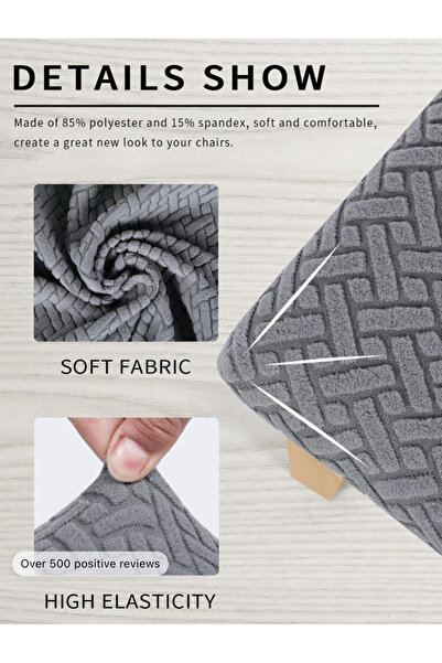 uzhanem Κάλυμμα καρέκλας υψηλής ποιότητας, με king size, που πλένεται 1 τεμάχιο σκούρο γκρι χρώμα [ψήφος 5)