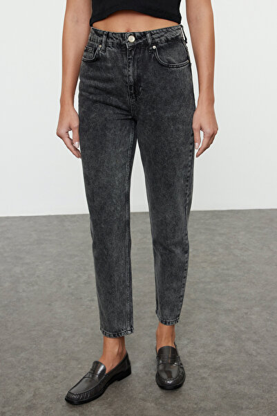 Trendyol Collection High Waist Black Mom Jeans - Twoaw22Je0945