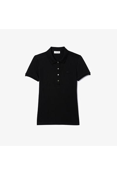 Lacoste Black Short Sleeve Women's Polo Neck T-Shirt Pf5462-00-031