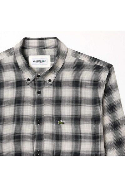 Lacoste قميص رجالي - تصميم بأكمام طويلة