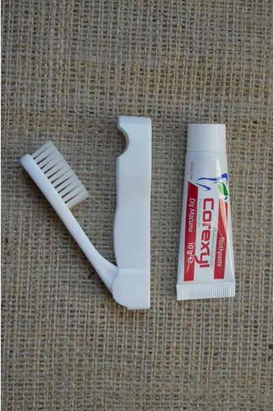 PazarPazartesi 250 Pieces Toothbrush Toothpaste 10 gr double set, Hotel Type Toothbrush, Travel Type Toothbrush