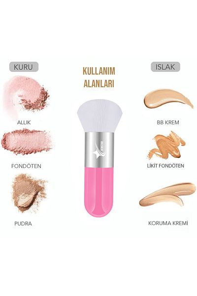 Demstar Professional Makopia - Luxury Kabuki Foundation and Blush Makeup Brush Ws