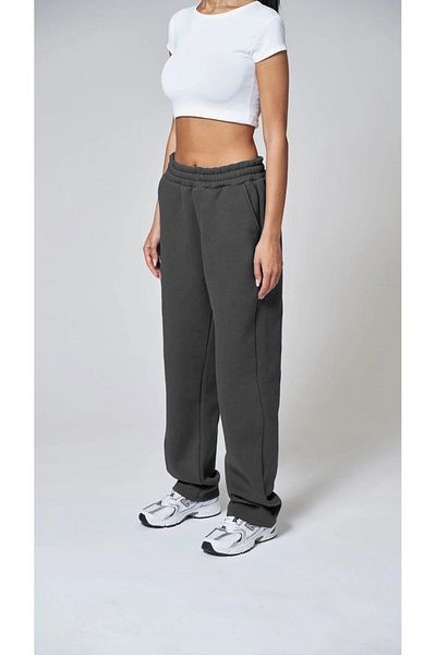 The Champ Clothing Pantaloni de sport afumati cu 3 fire - Talie elastica si picior tubular