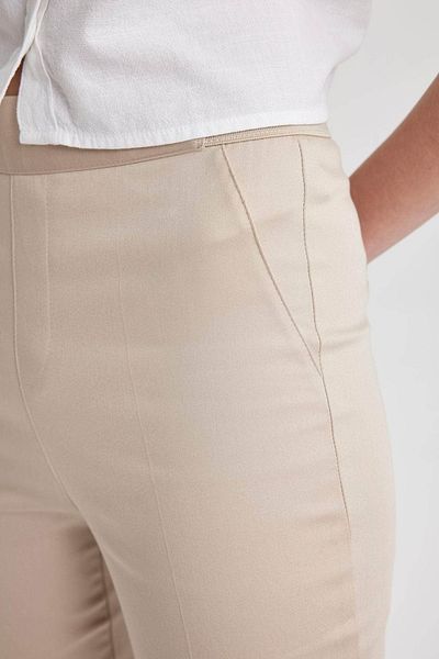 DeFacto Valentina Sigaret Regular Waist Straight Leg Satin Trousers J8743az24sm