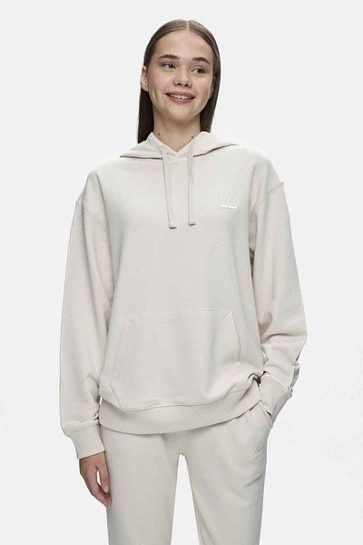 UCLA Beige Embroidered Oversize Women's Sweatshirt - Crew Neck