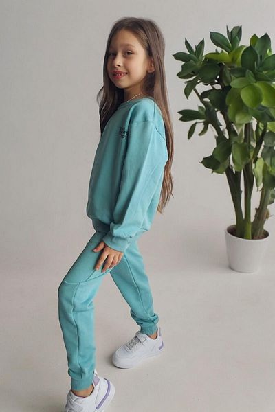QUB CLUB Turquoise Unisex Kids Tracksuit Set - 1 Size