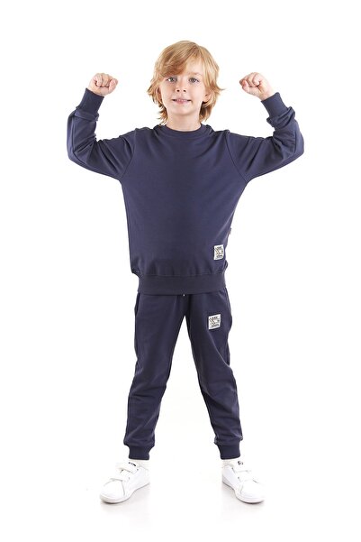 AHENGİM Unisex Cotton Sweatshirt and Sweatpants Set - Back to School Trend, Set of 2 Ak2528
