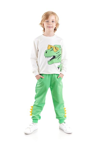 AHENGİM Boy's Dinosaur printed φούτερ και φούτερ σετ 2 τμχ Ak2531
