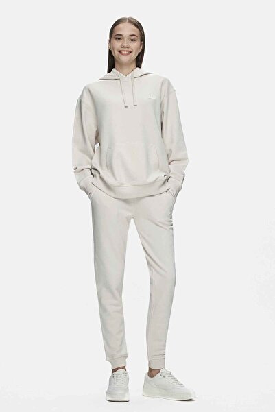 UCLA Beige Embroidered Oversize Women's Sweatshirt - Crew Neck